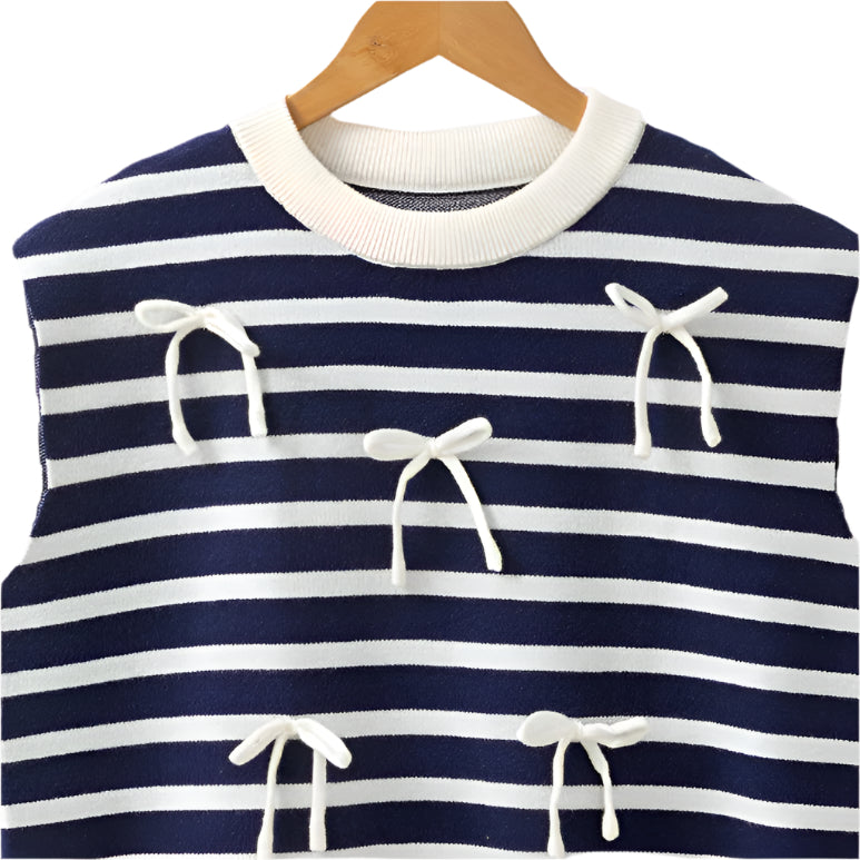 Ada Blue Bow Sweater Vest