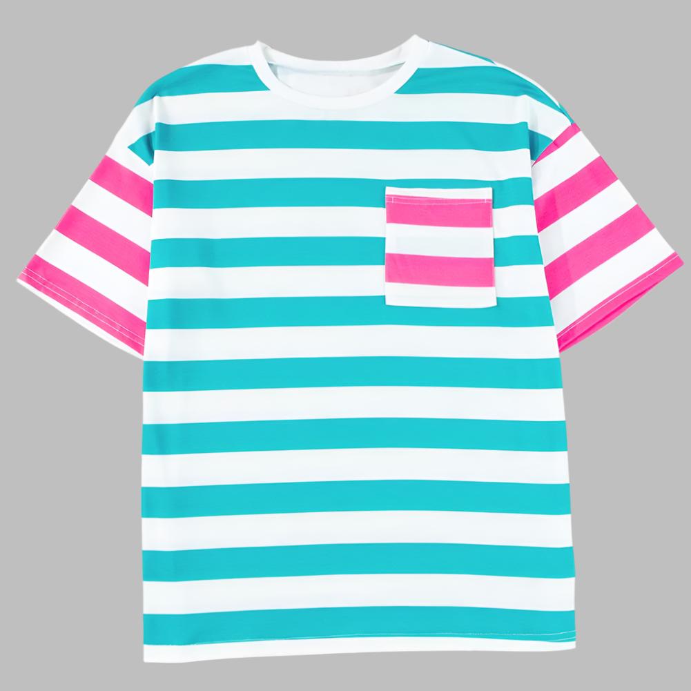 Val Blue Stripe Patch Pocket T-Shirt