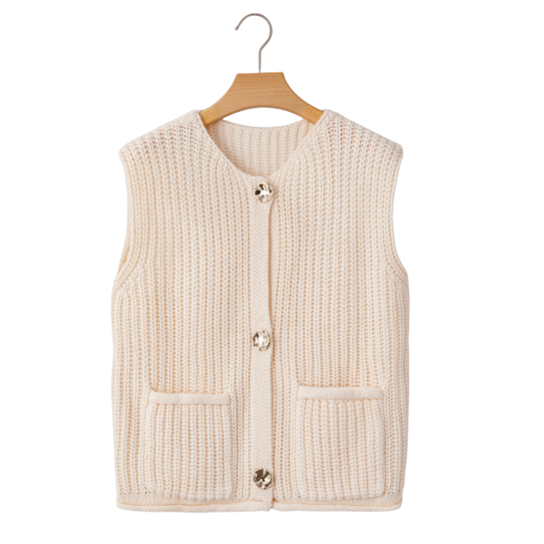 Millie Knit Buttoned Sweater Vest