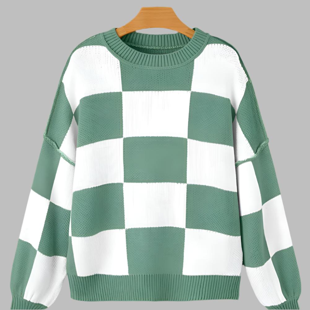 Sarah Green Checkered Sweater