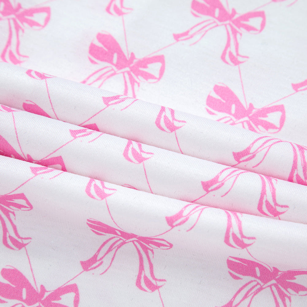 Maggie Pink Bowknot Pajama Set