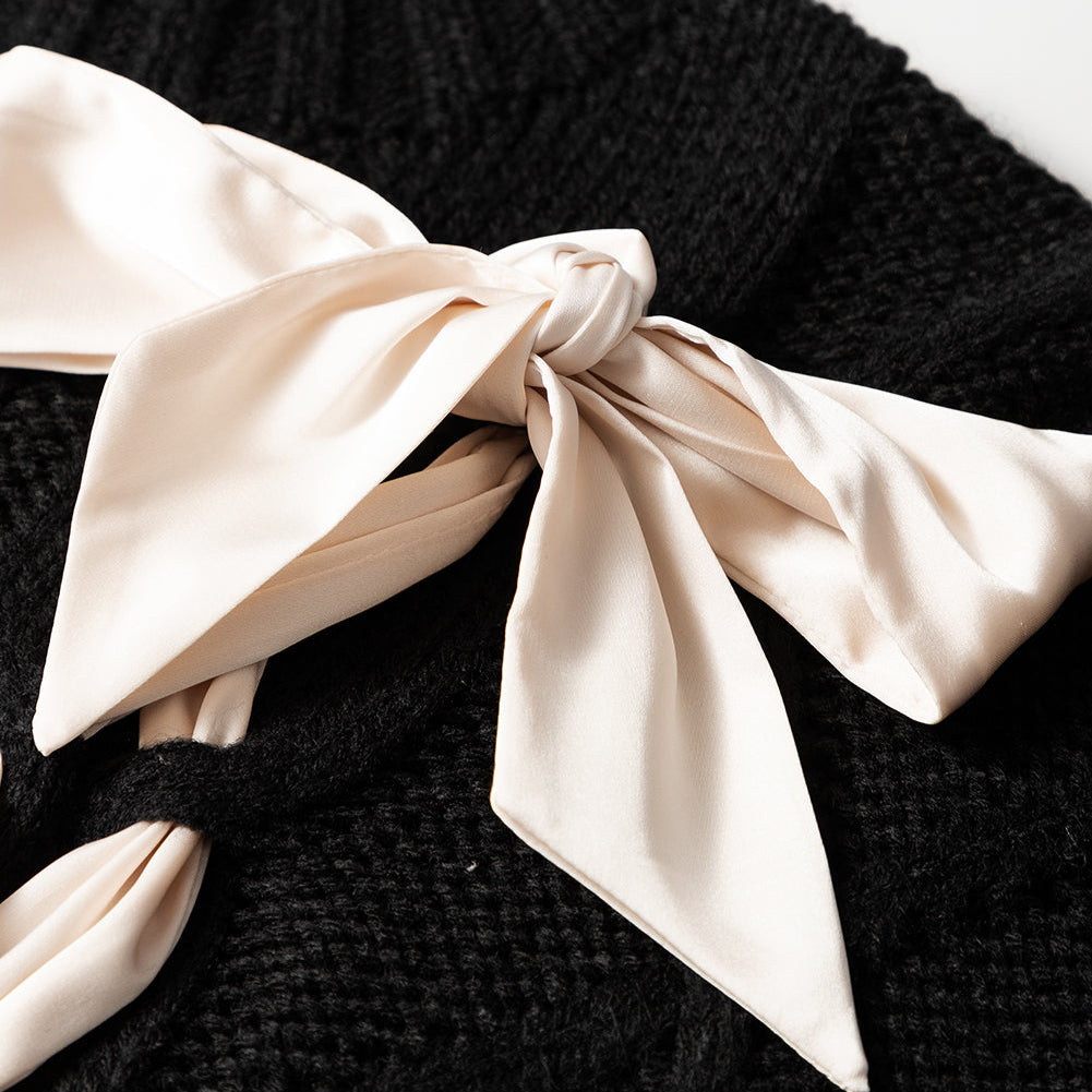 Alice Black Bowknot Sweater