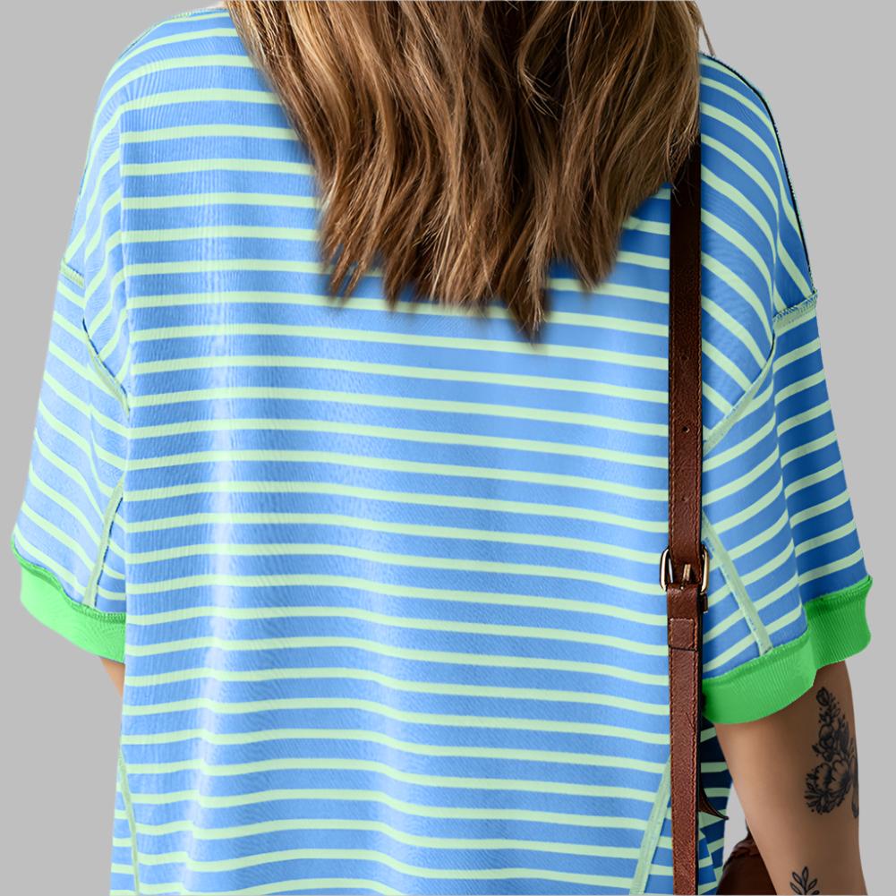 Taylor Blue Stripe Oversized T Shirt