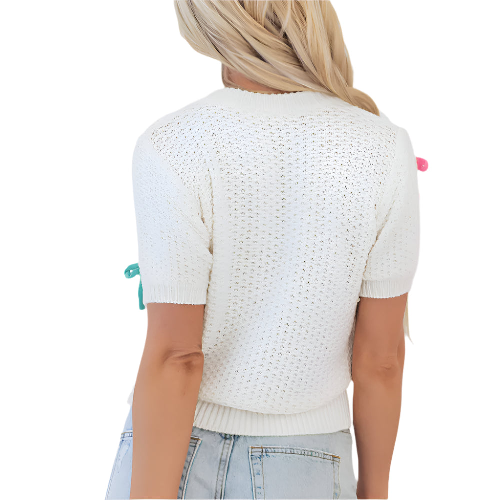 Elise Bow Knit Sweater
