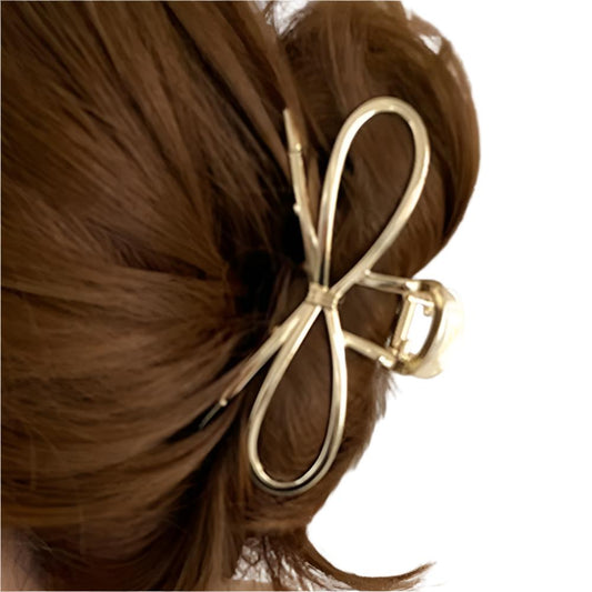 Gold Bowknot Shape Claw Clip