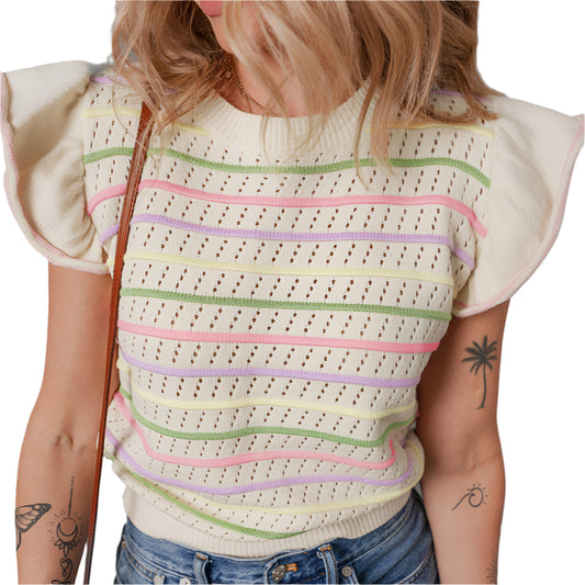 Eleanor Eyelet Knit Sweater