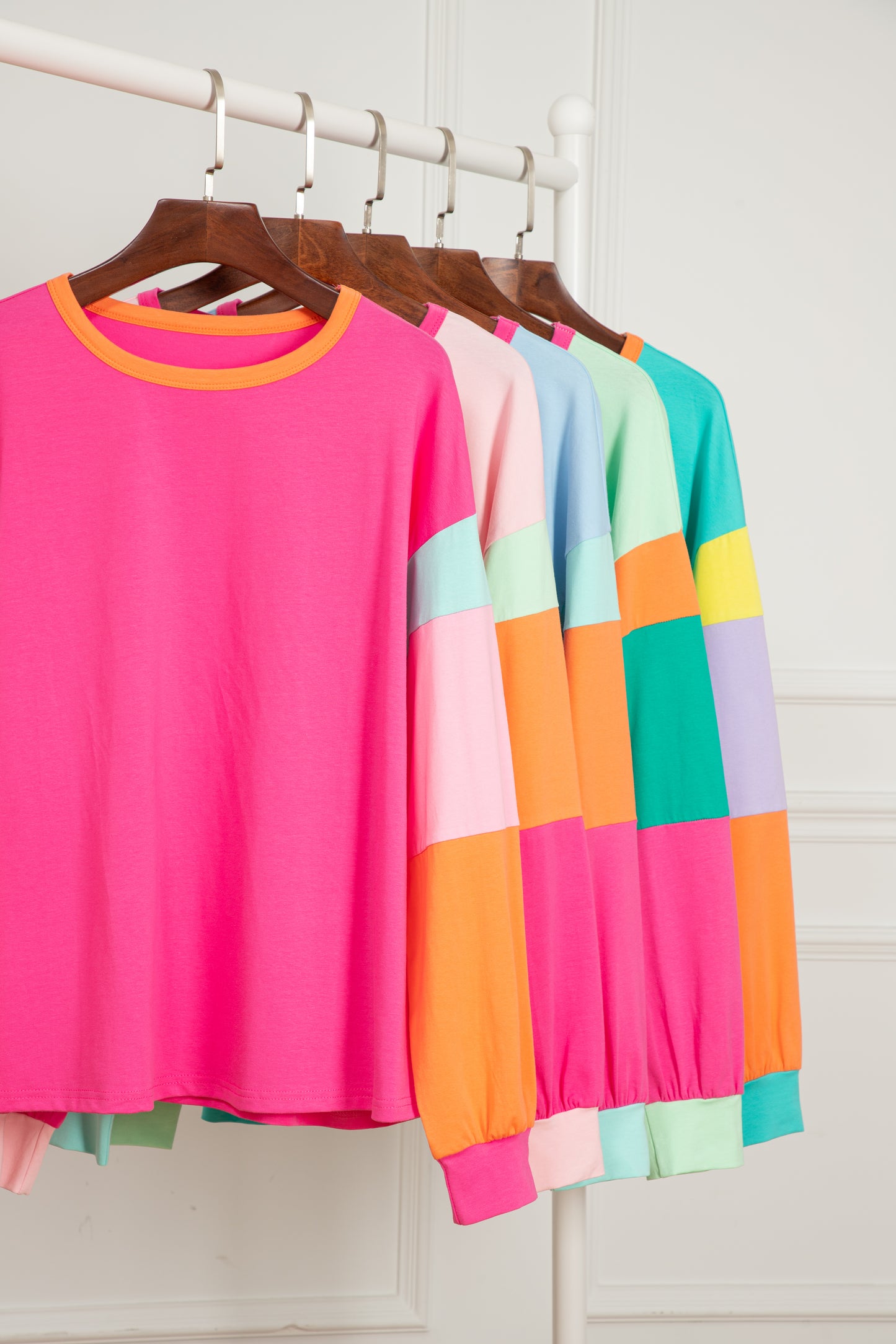 Piper Pink Colorblock Patchwork Top