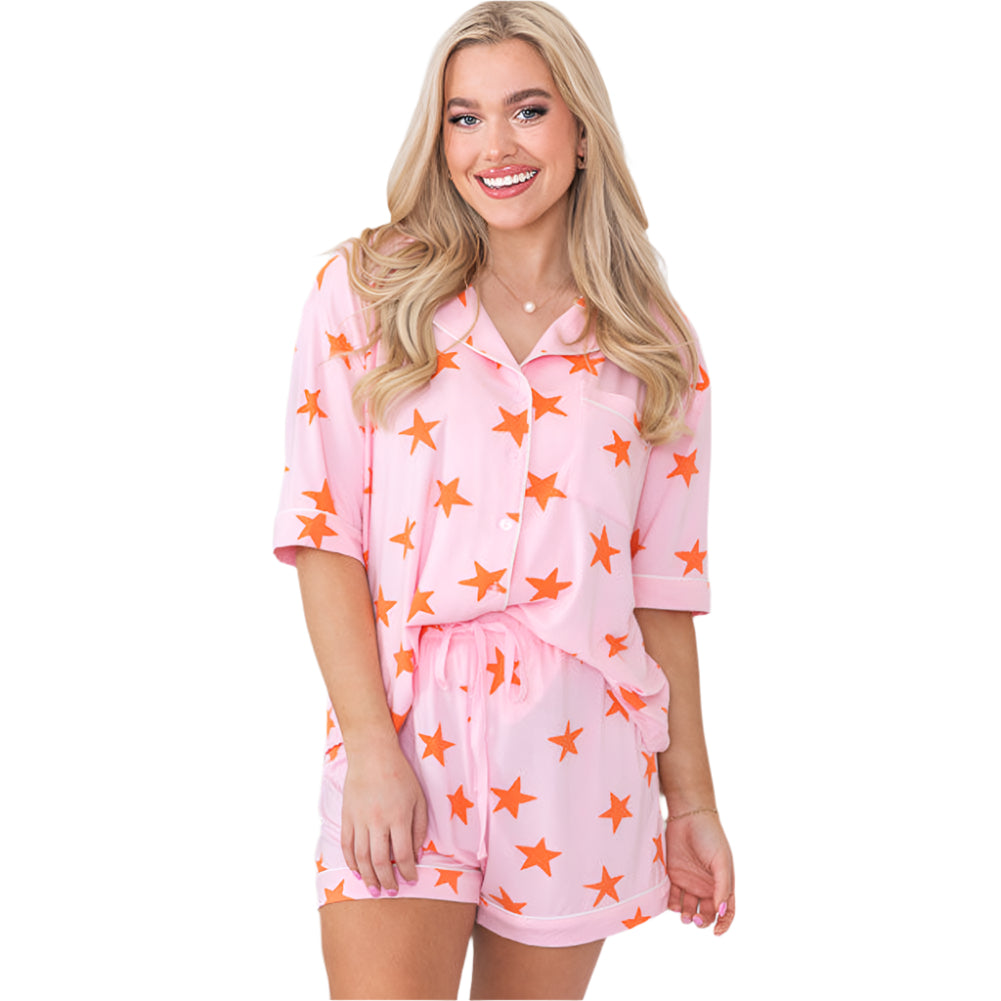Everleigh Pink Stars Pajama Set