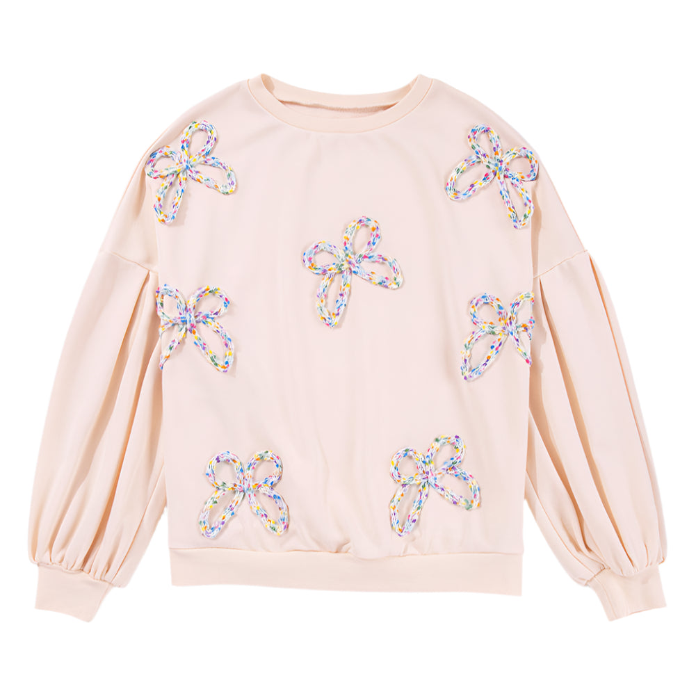 Bow Oversized Pullover Sweatshirt