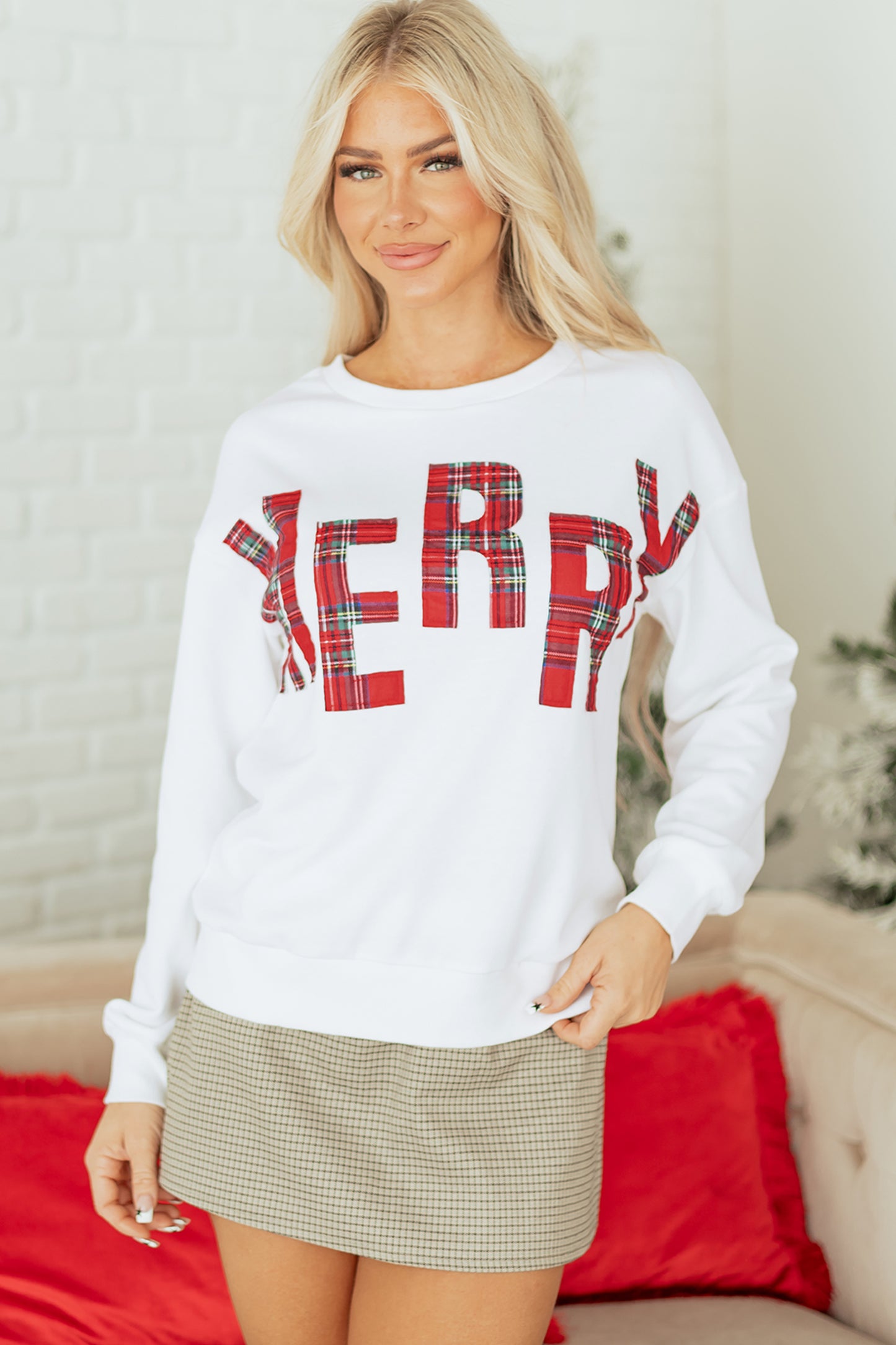 Plaid MERRY Christmas Sweatshirt