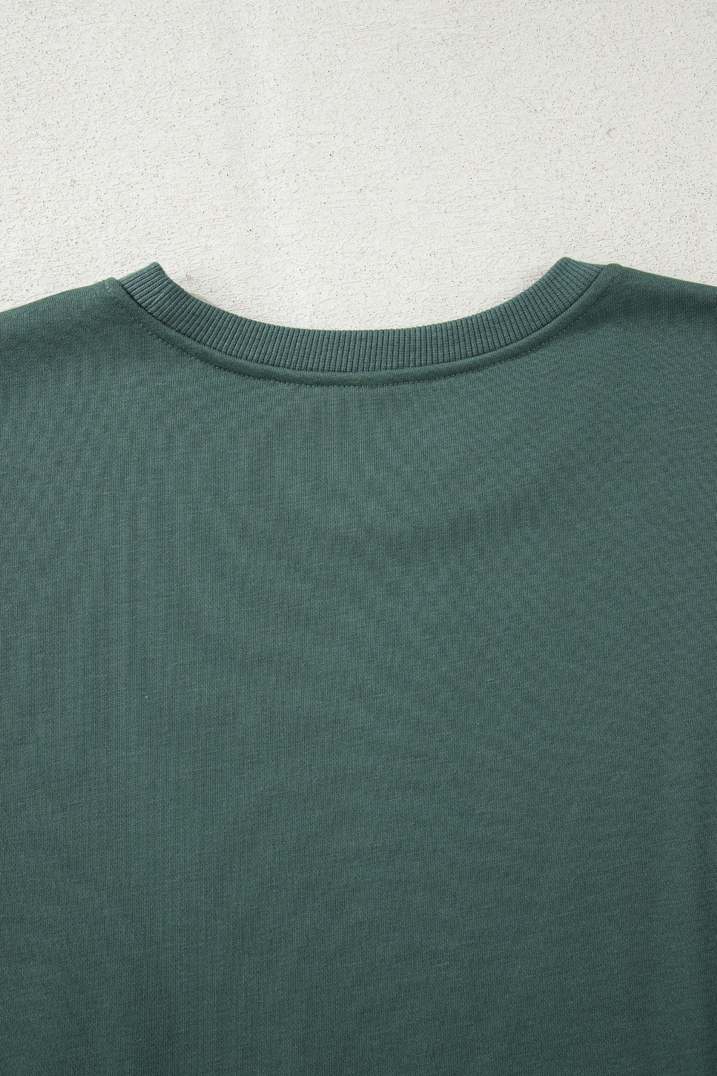 Green Bay Solid Color Oversize Slit Sweatshirt Ribbed Leggings 2pcs Set