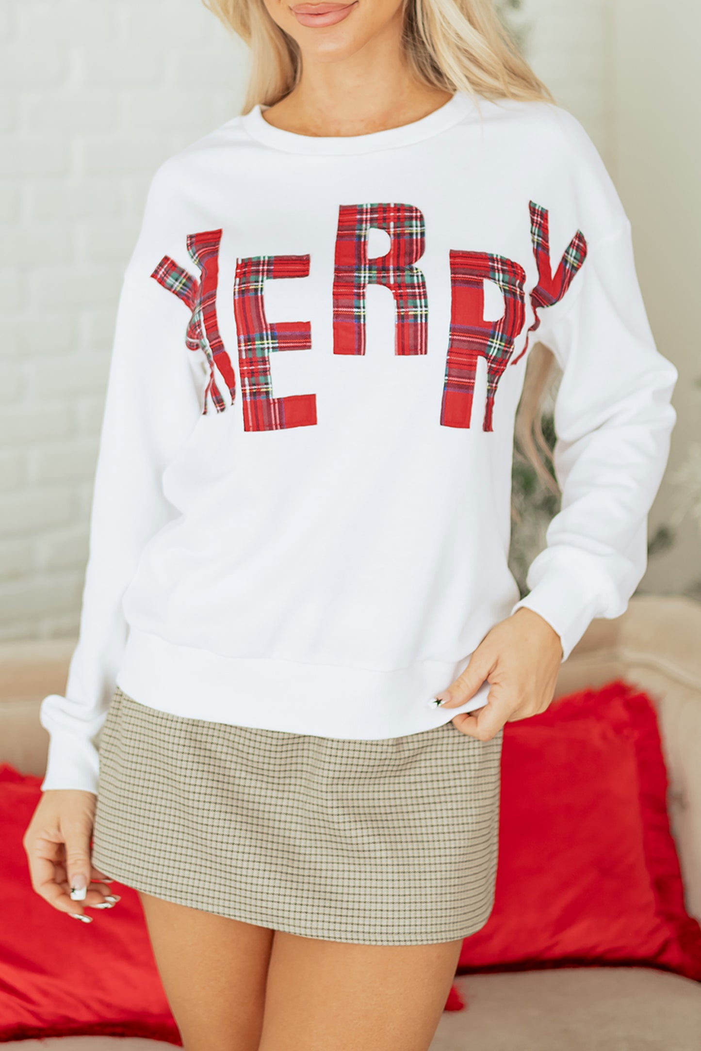 Plaid MERRY Christmas Sweatshirt
