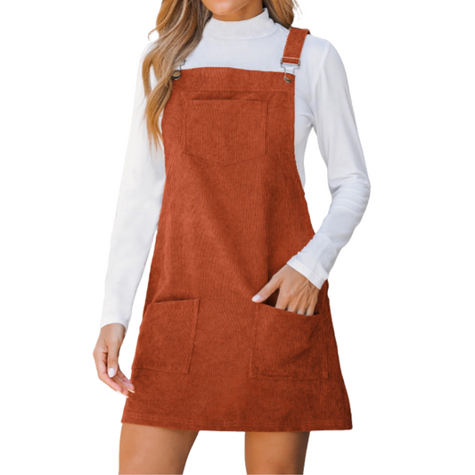 Camryn Cinnamon Overall Dress