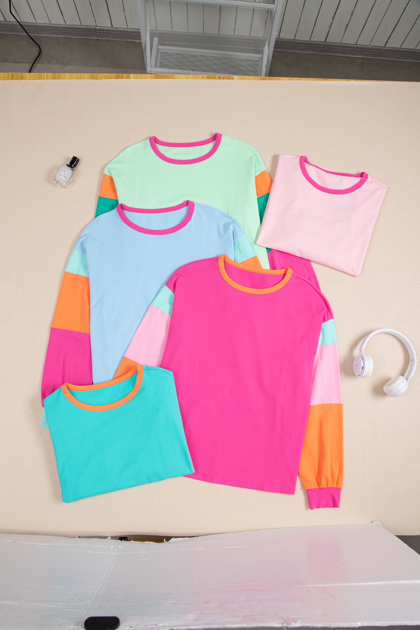 Piper Pink Colorblock Patchwork Top