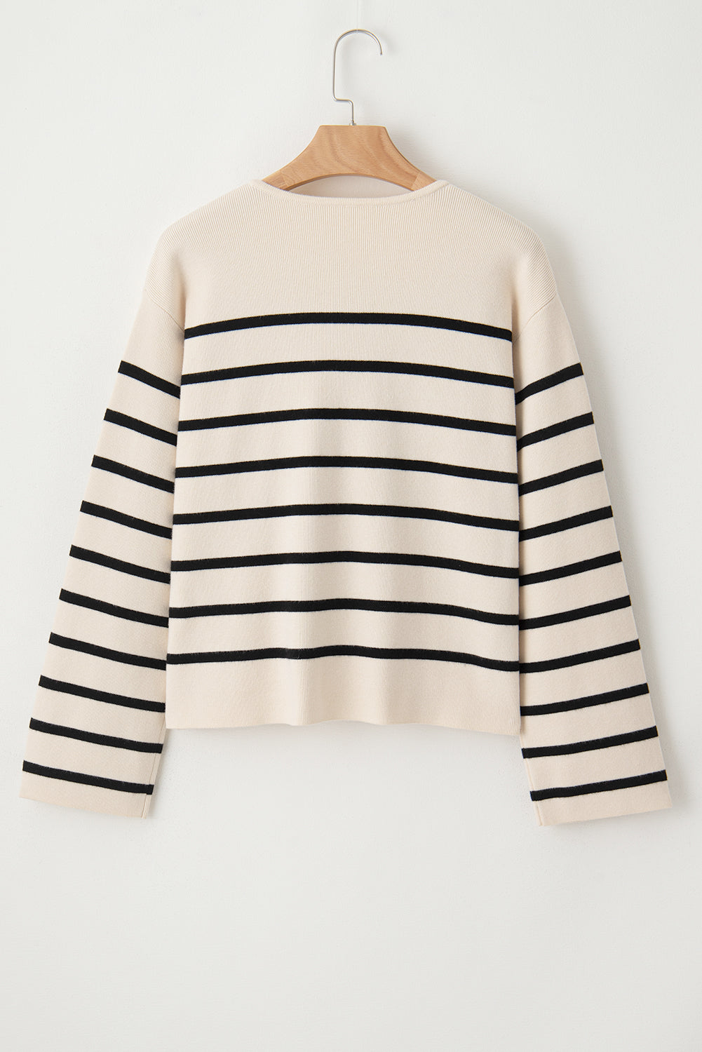 Black Stripe Cardigan Sweater