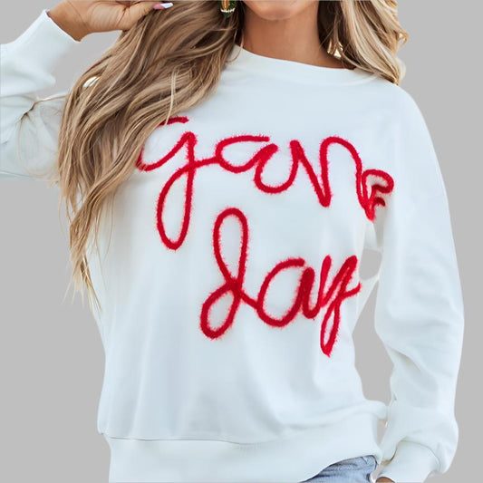 Jamie White Tinsel Drop Shoulder Sweatshirt