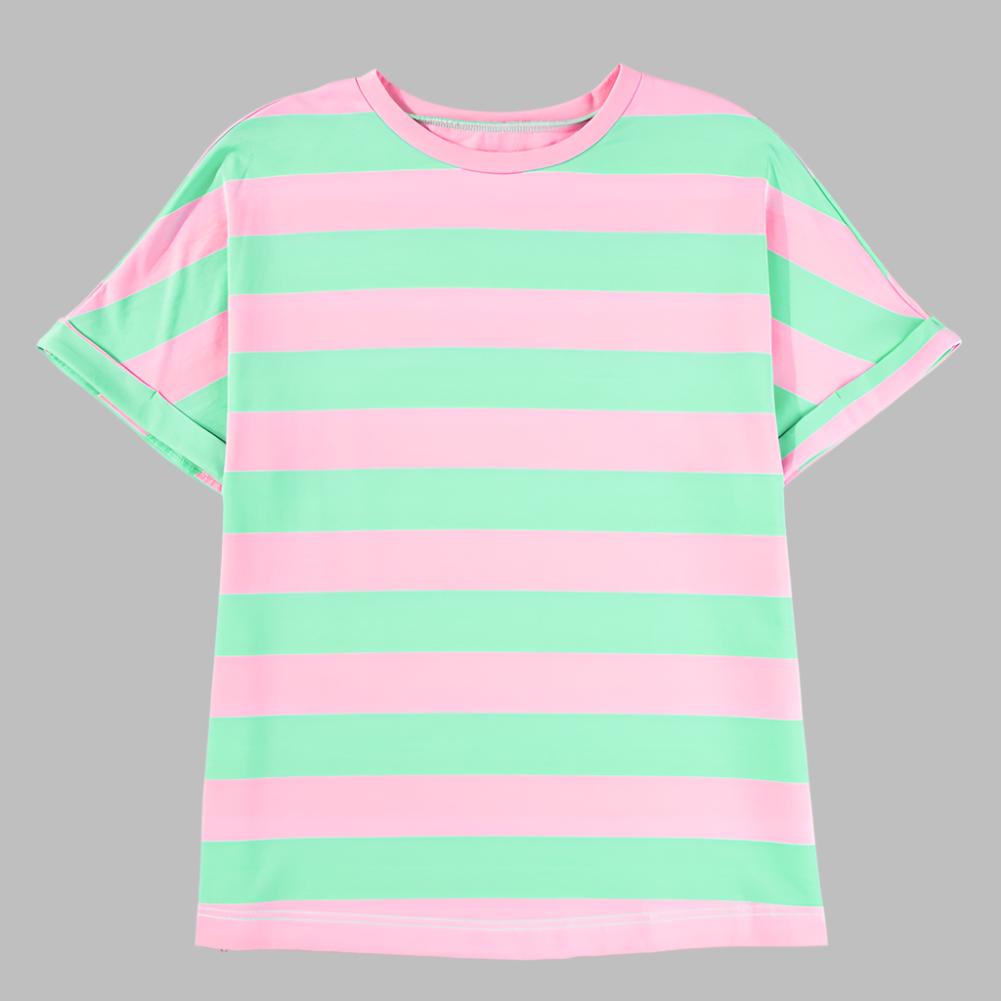 Macy Pink Stripe Loose Tee